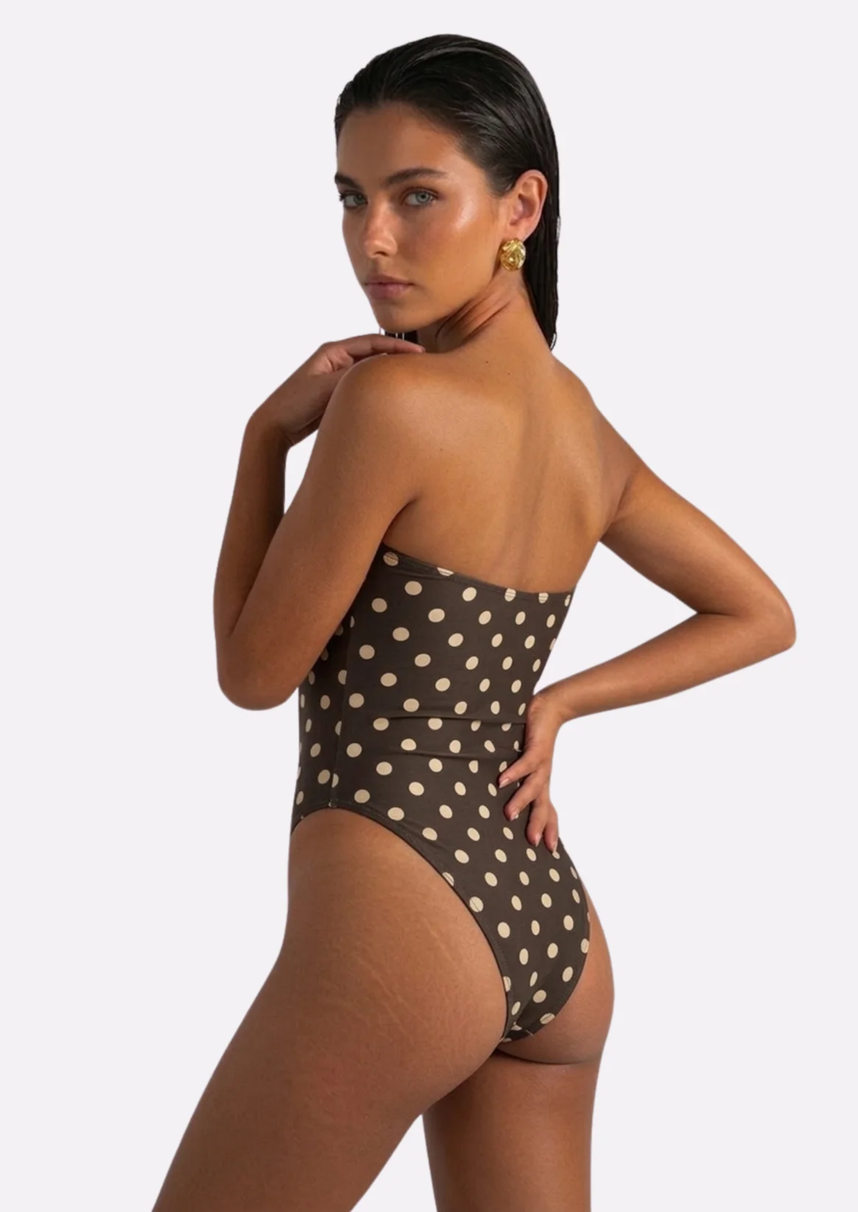 Cut-Out Monokini Swimsuit with Deep Neckline