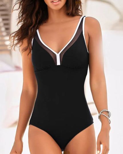 Sexy One-piece Swimsuit Net Swimwear Women Body Suits Push Up Bathing Suit Piecework Beach Swim Pool 2025 Female Swimming Suit