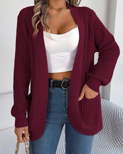 Pocket Long Sleeve Knit Sweater