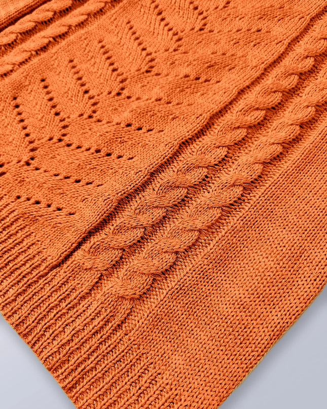 V-Neck Hollow-Out Knit Vest