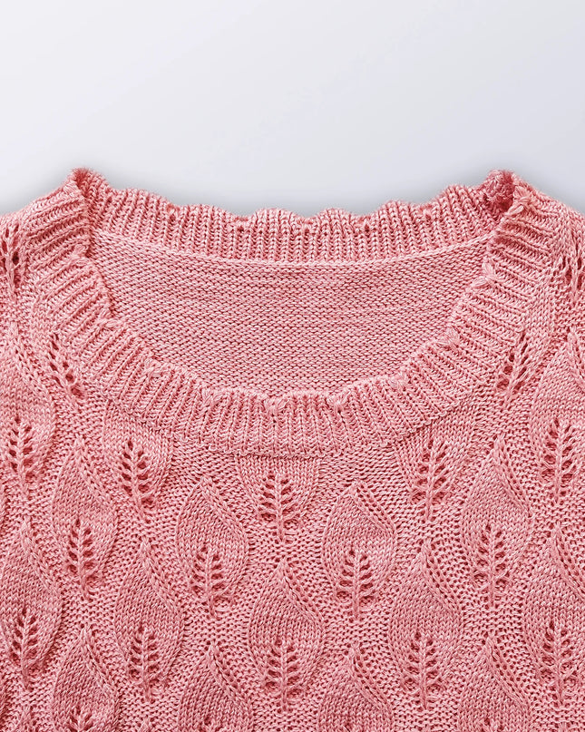 Feather Hollow Out Sleeveless Top