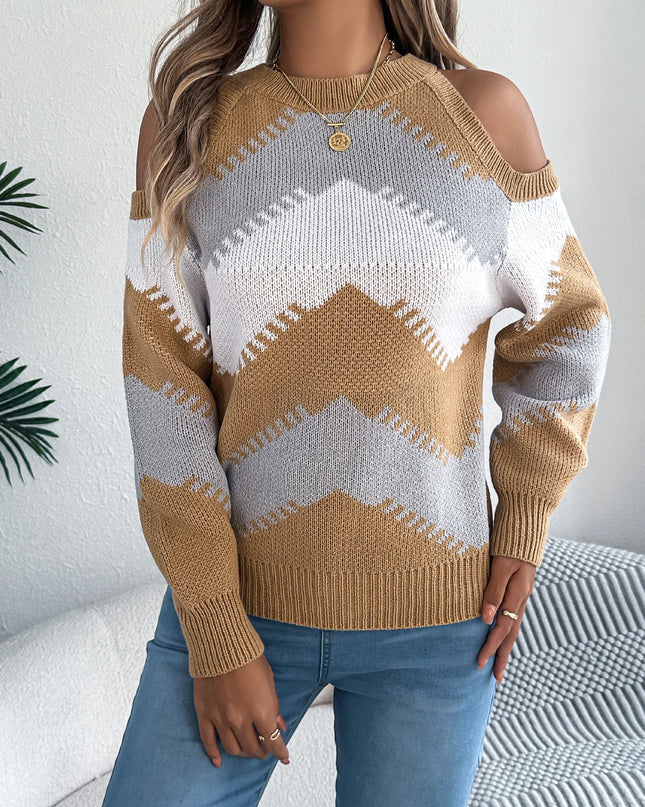 Striped Off-Shoulder Sweater