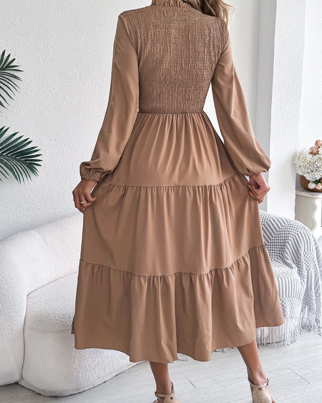 Long Sleeve Ruffled Dress