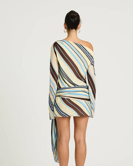 Striped Long Sleeve Cover-Up Bikini