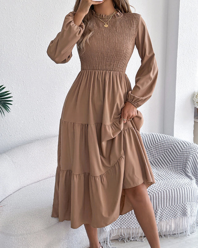 Long Sleeve Ruffled Dress