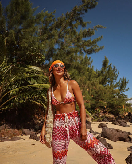 Three-Piece Bikini Set with Mesh Pants