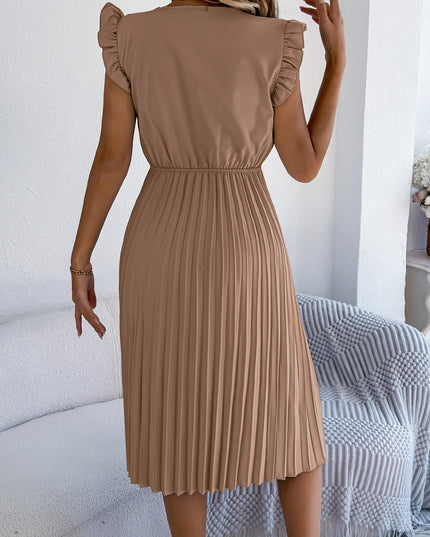 Lace Patchwork V-Neck Maxi Dress