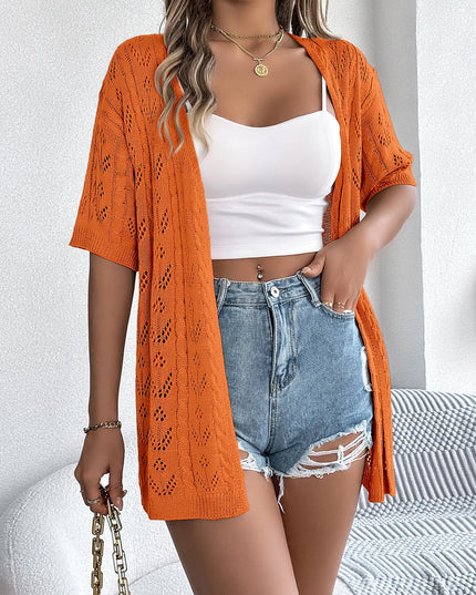 Hollow Out Knit Cardigan