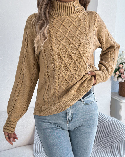 Solid Color Twist Lantern Sleeve Sweater