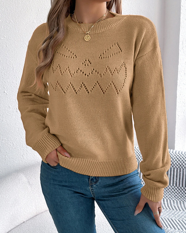 Pumpkin Pattern Pullover Sweater