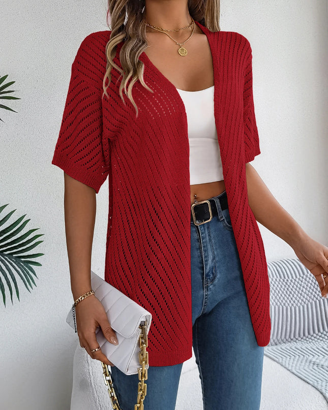 Hollow Knit Cardigan