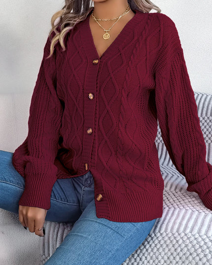 Twist Knit Button Cardigan