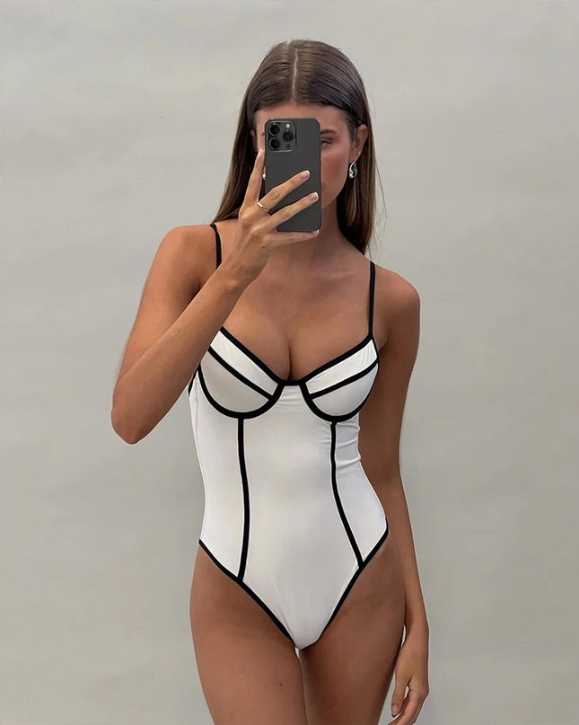 Contrast Sculpt One-Piece