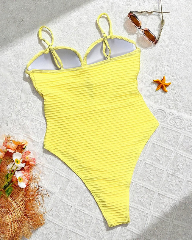 High-Waist Push-Up One-Piece