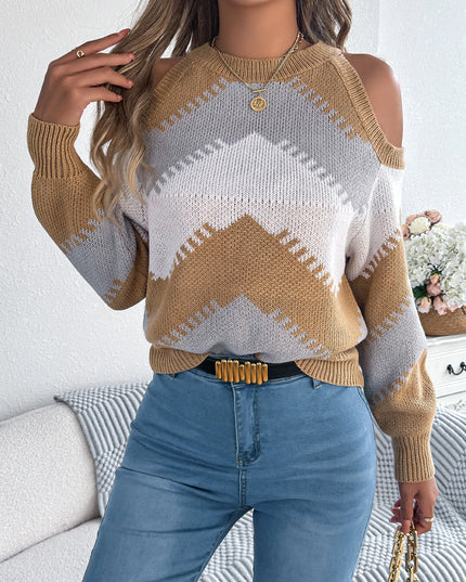 Striped Off-Shoulder Sweater
