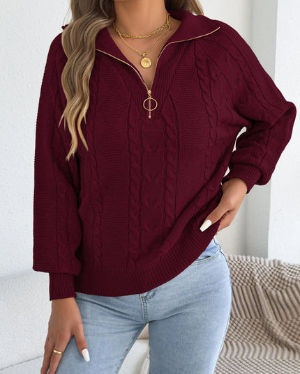 Half-Zip Knit Sweater