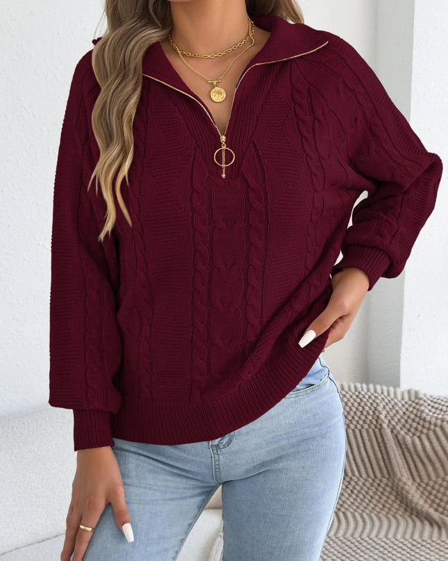 Half-Zip Knit Sweater