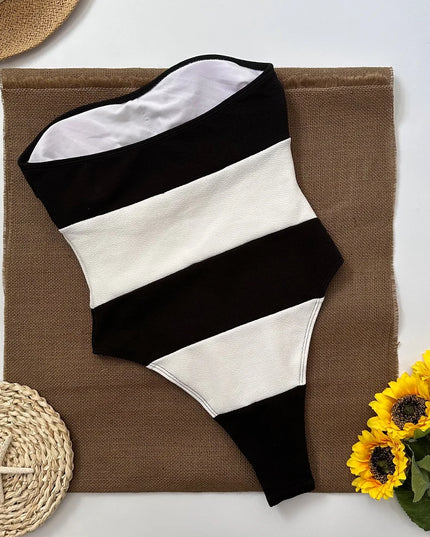 Strapless Stripe One-Piece