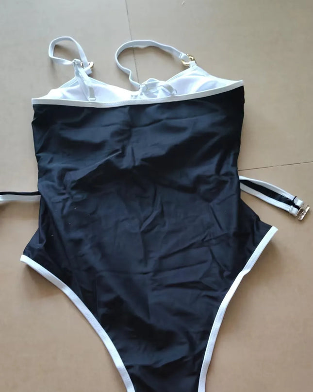 2026 Sexy Women One Piece Swimsuit Swimwear Female Solid Black Push Up Thong Bather Bathing Suit Monokini Brazilian SwimmingSuit