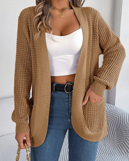 Pocket Long Sleeve Knit Sweater