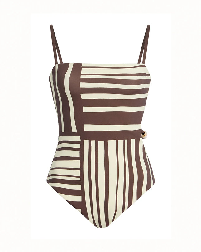 Striped 2026 Sexy Women One Piece Swimsuit Female Patchwork Swimwear Biquini Monokini Swimming Suit Bathing Suit Beachwear