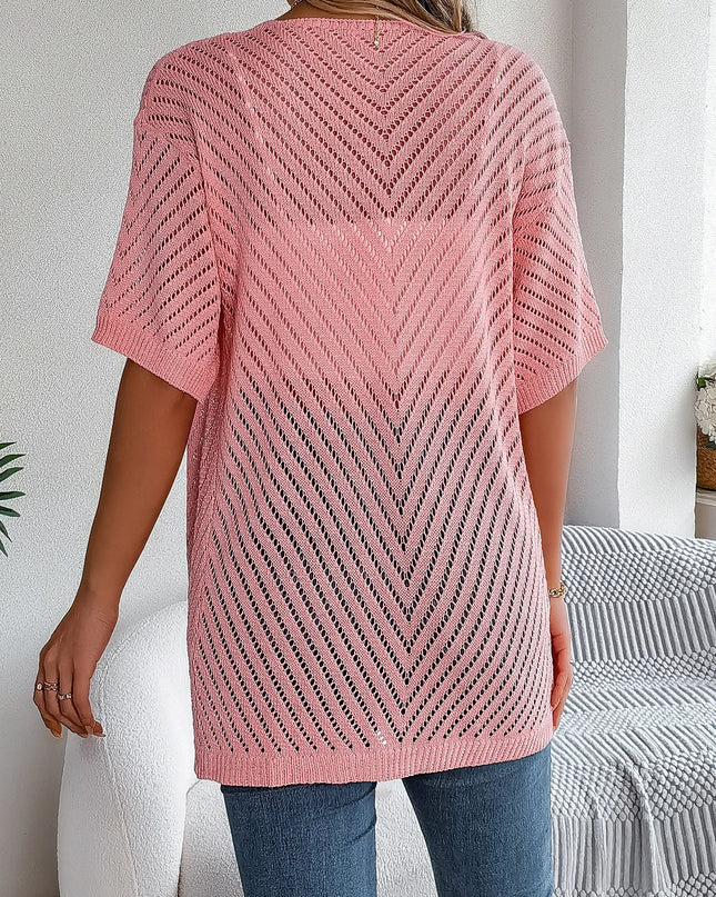 Hollow Knit Cardigan