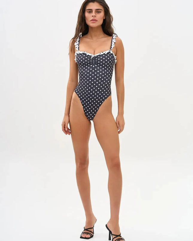 Polka Dot Tube Top Bodysuit