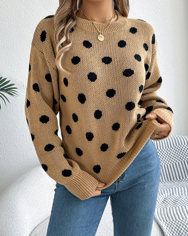 Polka Dot Knit Sweater