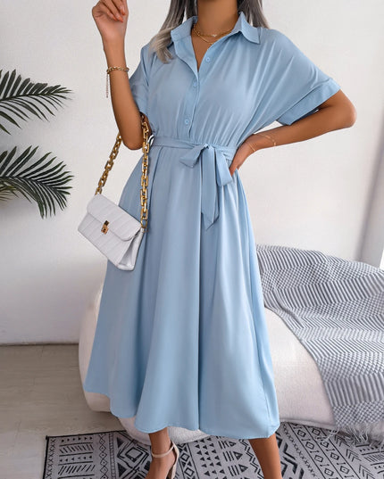 Lace-Up A-Line Dress