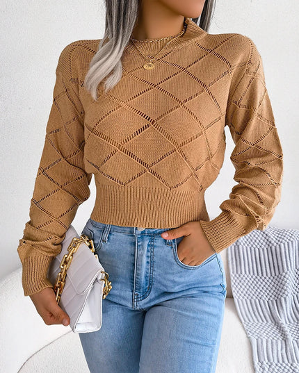Hollow Out Crop Sweater