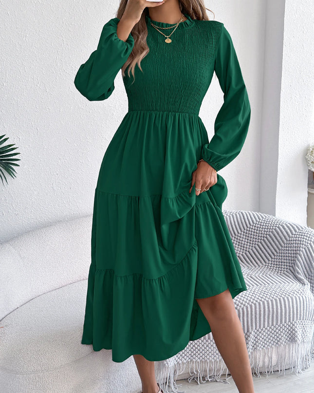Long Sleeve Ruffled Dress