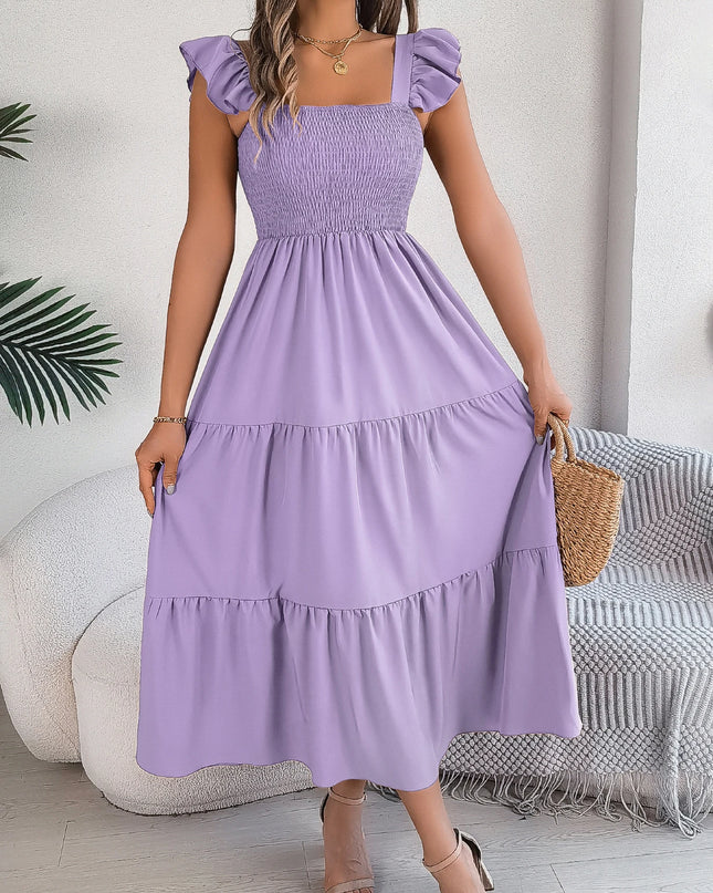 Square Neck Sleeveless Maxi Dress