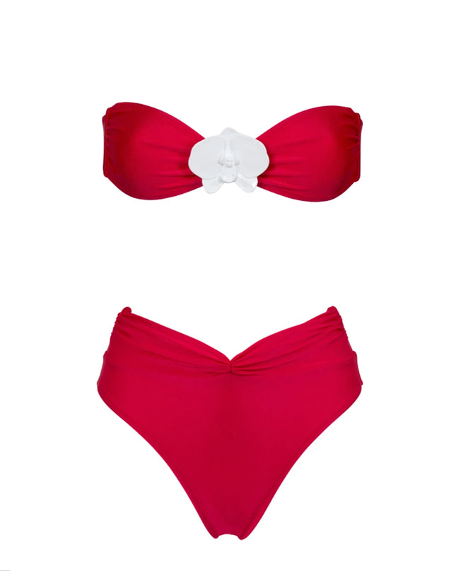 High-Waist Bandeau Bikini