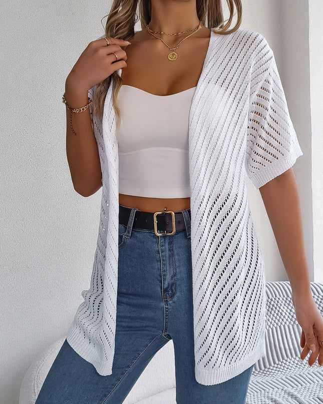 Hollow Knit Cardigan