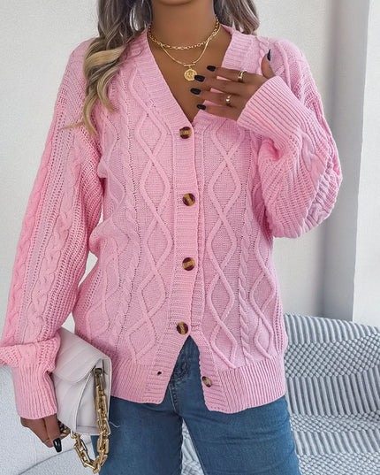 Twist Knit Button Cardigan