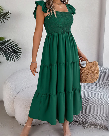 Square Neck Sleeveless Maxi Dress