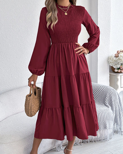 Long Sleeve Ruffled Dress