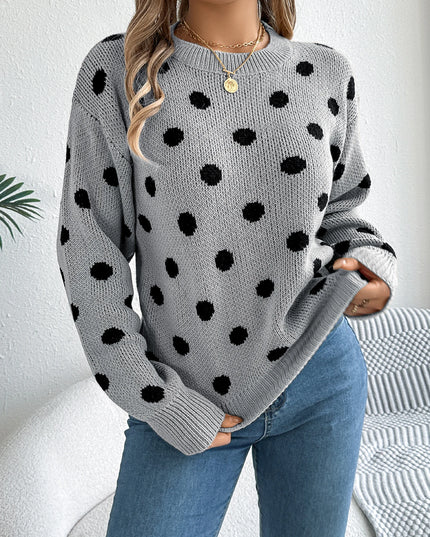 Polka Dot Knit Sweater