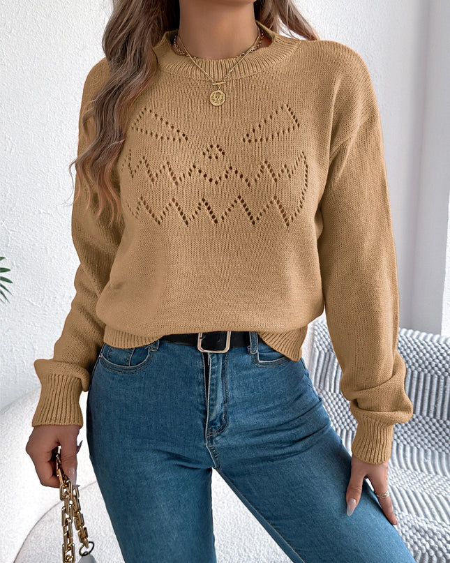 Pumpkin Pattern Pullover Sweater