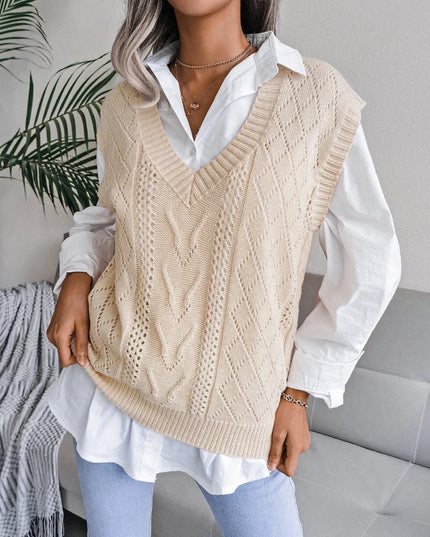 Sleeveless Knit Sweater Vest
