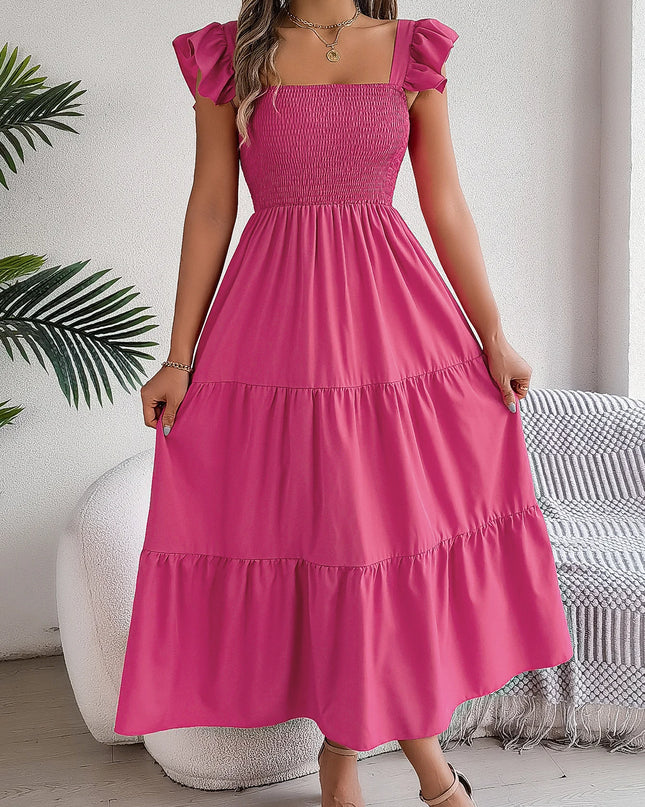 Square Neck Sleeveless Maxi Dress