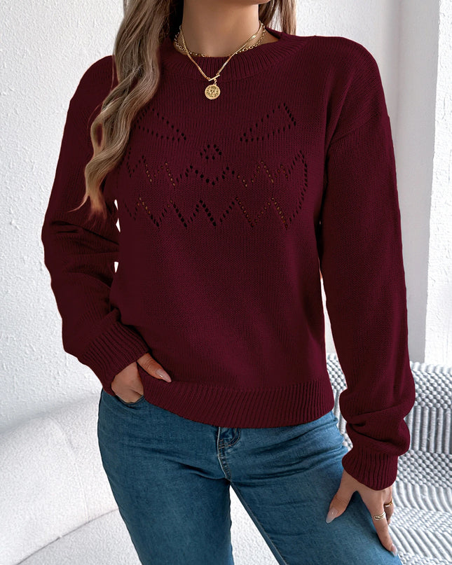 Pumpkin Pattern Pullover Sweater