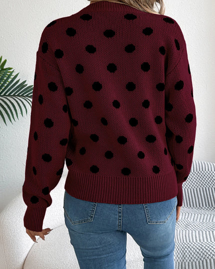 Polka Dot Knit Sweater