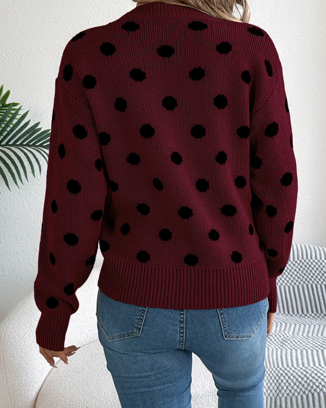 Polka Dot Knit Sweater
