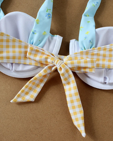 Print Bikini with Mini Skirt