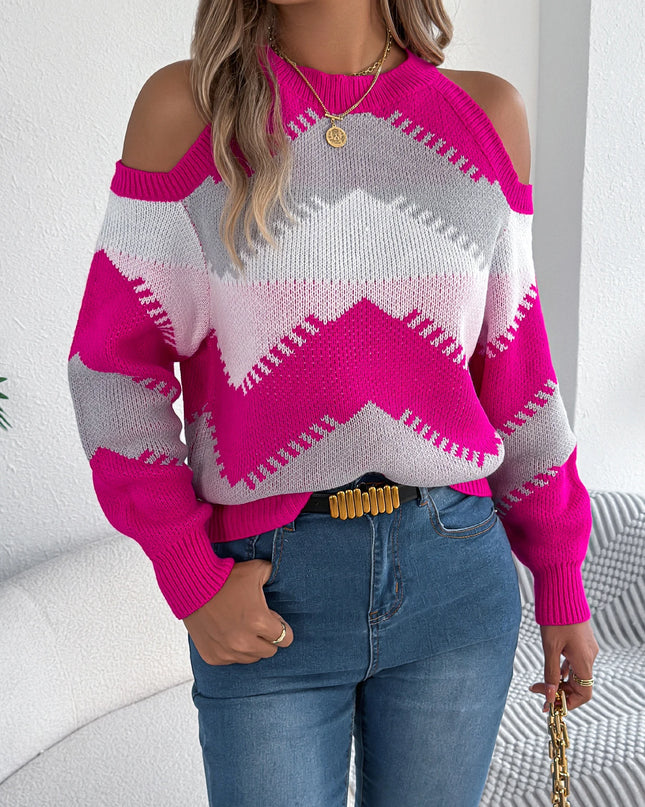 Striped Off-Shoulder Sweater