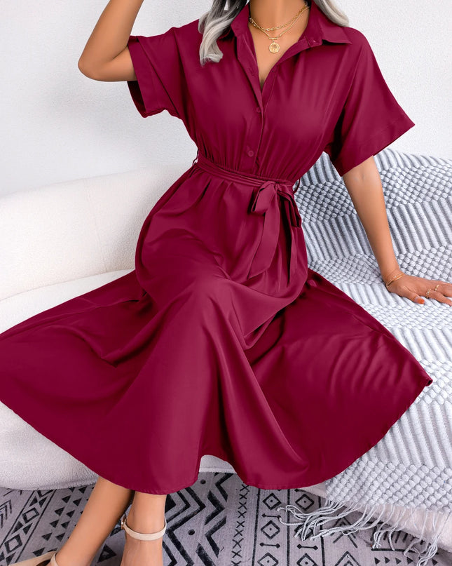 Lace-Up A-Line Dress