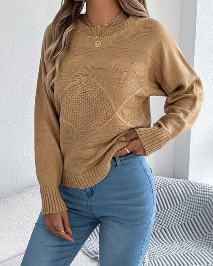 Twist Knit Lantern Sleeve Sweater
