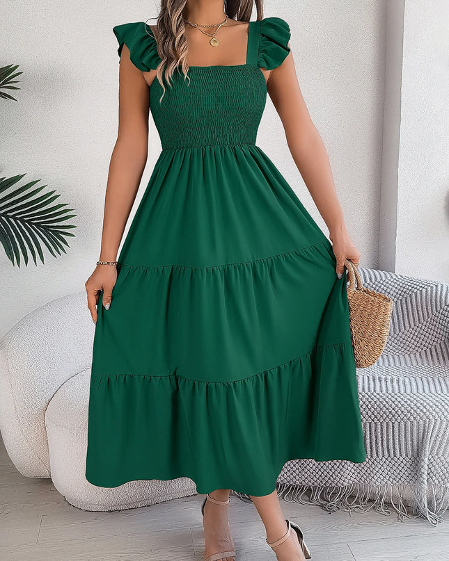 Square Neck Sleeveless Maxi Dress