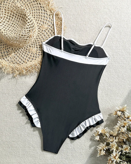 Ruffle 2026 Sexy Women One Piece Swimsuit Female Swimwear Patchwork Biquini Monokini Swimming Suit Bathing Suit Beachwear